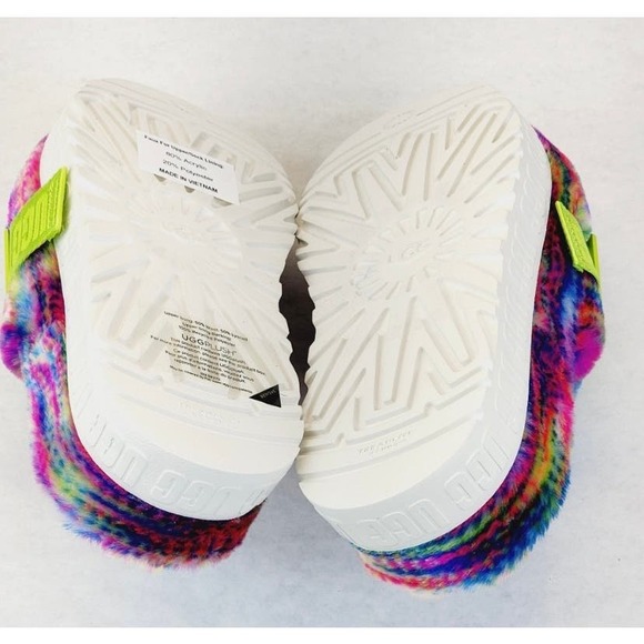 Womens UGG Fluffita Pixelate Sandals Slide Shoes SZ 7 - Picture 7 of 8